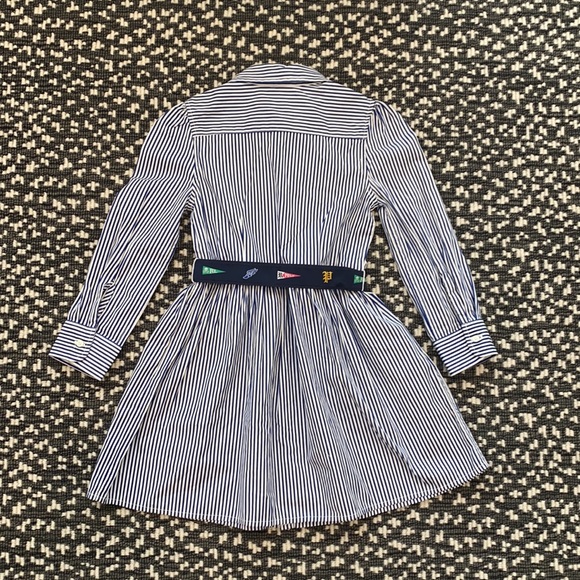Girl’s Ralph Lauren Fit-and-Flare Shirt Dress - Picture 2 of 6